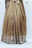 Golden Brown Embroidered Saree with Sequin & Pearl Detailing – Elegant Bridal & Party Wear - Mangaldeep NX