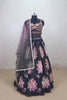Gorgeous Black Floral Embroidered Lehenga Choli with Mirror Work & Net Dupatta - Mangaldeep NX