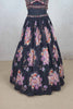 Gorgeous Black Floral Embroidered Lehenga Choli with Mirror Work & Net Dupatta - Mangaldeep NX