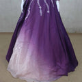 Gorgeous Purple Full Sleeve Gown with Sequin Embellishments and Organza - Mangaldeep NX