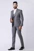 Graceful Men's Grey 3 - Piece Party Wear Tuxedo Suit with Bow Tie - Mangaldeep NX