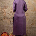 Graceful Purple Embroidered Salwar Suit with Floral Organza Dupatta - Mangaldeep NX