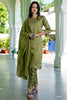 Great Olive Green Straight Suit Set for Women - Mangaldeep NX