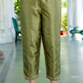 Great Olive Green Straight Suit Set for Women - Mangaldeep NX