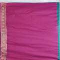 Green and Pink Banarasi Silk Saree with Zari Weaving - Mangaldeep NX