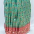 Green Bandhani Silk Saree Traditional Festive Wear - Mangaldeep NX