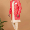 Handsome Jacquard Silk Designer Indo Western Suit - Mangaldeep NX