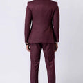 Handsome Party Wear Tuxedo Suit in Wine for Men - Mangaldeep NX