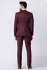 Handsome Party Wear Tuxedo Suit in Wine for Men - Mangaldeep NX