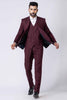 Handsome Party Wear Tuxedo Suit in Wine for Men - Mangaldeep NX