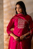 Hot Pink Embroidered Silk Blend Pant Style Salwar Suit - Mangaldeep NX