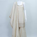Ivory Mirror Work Sharara Set with Dupatta for Festive Wear - Mangaldeep NX
