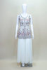 Ivory White Floral Embroidered Anarkali Suit with Matching Dupatta - Mangaldeep NX