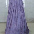 Lavender Cape Style Embroidered Lehenga Set with Net Dupatta - Mangaldeep NX