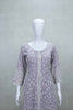 Lavender Embroidered Anarkali Kurta with Palazzo Pants and Dupatta Set - Mangaldeep NX