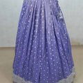 Lavender Embroidered Silk Lehenga Choli with Dupatta - Mangaldeep NX