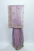 Lavender Net Saree featuring multicolor for Party Festive Wear - Mangaldeep NX