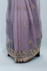 Lavender Net Saree featuring multicolor for Party Festive Wear - Mangaldeep NX