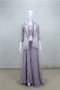 Lavender Silk Crop Top Sharara Set with Embroidered Jacket - Mangaldeep NX