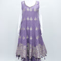 Lavender Sleeveless Anarkali Suit Set with Gota Patti Embroidery and Dupatta Festive Ethnic Wear for Women - Mangaldeep NX
