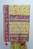 Lime Yellow Printed Saree with Colorful Rajasthani Folk Art and Tassel Pallu - Mangaldeep NX