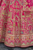 Lovely Fuchsia Pink Bridal Lehenga Choli with Heavy Zari and Intricate Embroidery - Mangaldeep NX