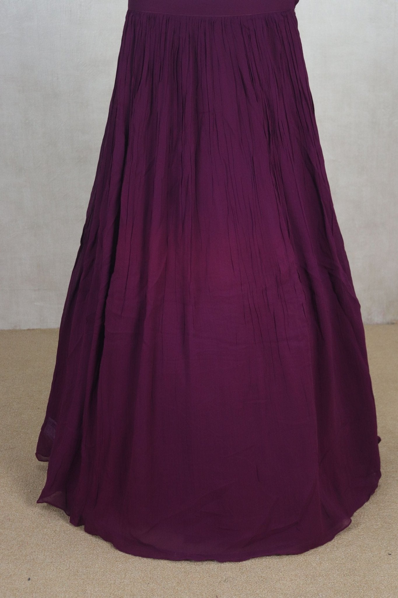 Luxurious Maroon Floor - Length Embroidered Jacket Lehenga Choli - Mangaldeep NX