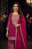 Delicate Pink Georgette Embroidered Readymade Palazzo Suit with Dupatta for Women