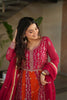 Magenta and Orange Embroidered Anarkali Suit with Dupatta for Festival - Mangaldeep NX
