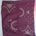 Magenta Banarasi Silk Saree with Golden Zari Weaving and Embroidered Border - Mangaldeep NX