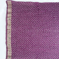 Maroon Bandhani Saree with Mirror Work and Zari Embroidered Border - Mangaldeep NX