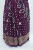 Maroon Bandhani Saree with Mirror Work and Zari Embroidered Border - Mangaldeep NX