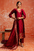 Maroon Cotton Silk Readymade Salwar Suit with Jacquard Work - Mangaldeep NX