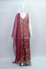 Maroon Floral Embroidered Kurta Palazzo Set with Zari Border and Matching Dupatta - Mangaldeep NX