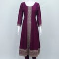 Maroon Heavy Embroidered Anarkali Kurta Set with Dupatta - Mangaldeep NX