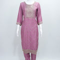 Mauve Embroidered Salwar Suit Set for Women Traditional Kurta with Dupatta Festive Ethnic Wear - Mangaldeep NX