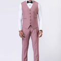 Men's Dusty Pink 3 - Piece Slim Fit Wedding & Party Suit Set - Mangaldeep NX