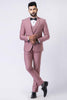 Men's Dusty Pink 3 - Piece Slim Fit Wedding & Party Suit Set - Mangaldeep NX