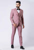 Men's Dusty Pink 3 - Piece Slim Fit Wedding & Party Suit Set - Mangaldeep NX