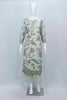 Mint Green Floral Printed Cotton Straight Suit Set with Embroidered Dupatta - Mangaldeep NX