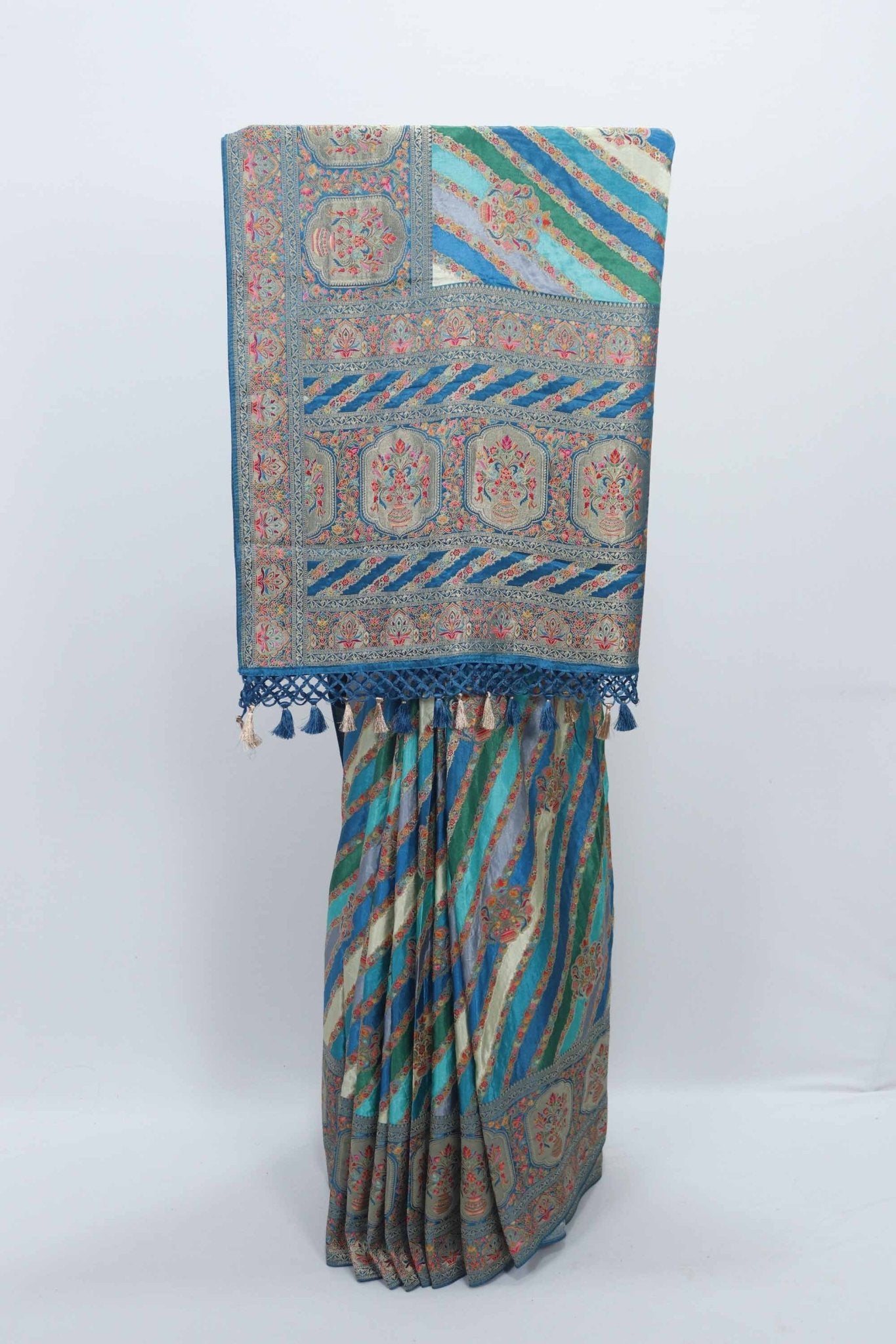 Multicolor Banarasi Silk Saree Design Festive & Wedding Wear - Mangaldeep NX
