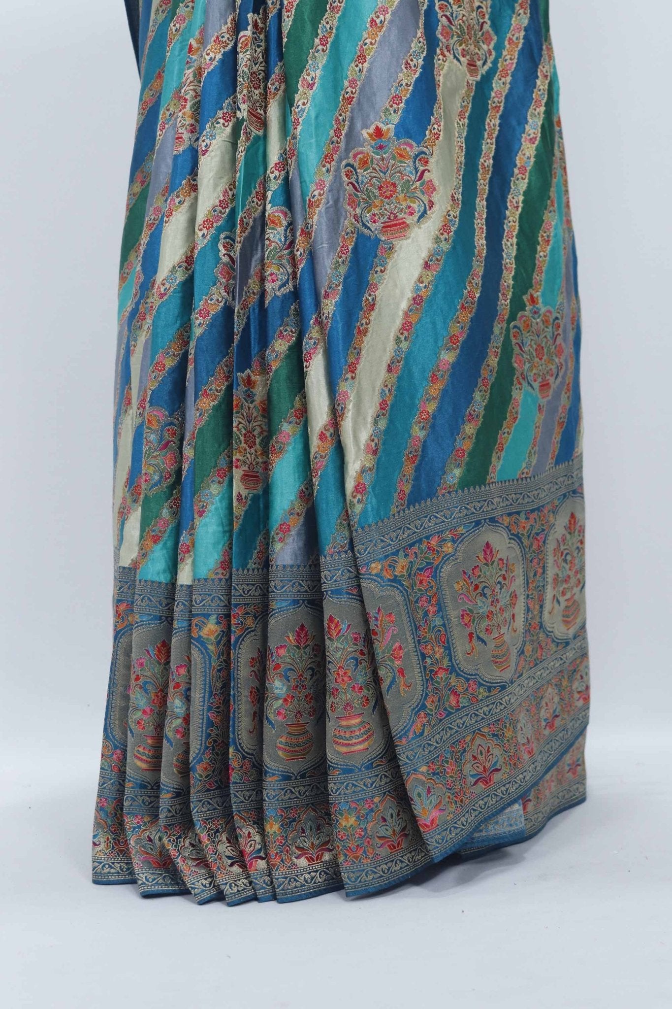 Multicolor Banarasi Silk Saree Design Festive & Wedding Wear - Mangaldeep NX