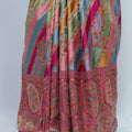 Multicolor Banarasi Silk Saree with Pink Zari Woven – Festive & Wedding Wear - Mangaldeep NX
