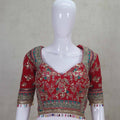 Multicolor Heavy Embroidered Wedding Lehenga Choli - Mangaldeep NX