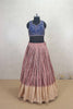 Multicolor Lehenga Choli with Blue Embroidered Blouse and Net Dupatta - Mangaldeep NX
