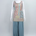 Multicolor Sleeveless Kurta with Palazzo Ethnic Wear for Women Festive Party Look - Mangaldeep NX