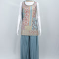 Multicolor Sleeveless Kurta with Palazzo Ethnic Wear for Women Festive Party Look - Mangaldeep NX