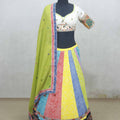 Multicolor Traditional Patola Print Lehenga with Embroidered Blouse - Mangaldeep NX