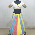 Multicolor Traditional Patola Print Lehenga with Embroidered Blouse - Mangaldeep NX