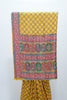 Mustard Yellow Bandhani Banarasi Silk Saree Pallu and Red Zari Border - Mangaldeep NX